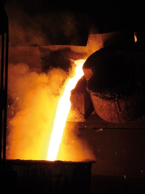 Jet de coulée sur un automate de coulée