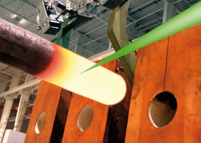 Mesure de la température sur l'acier incandescent